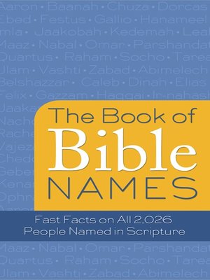 cover image of Book of Bible Names